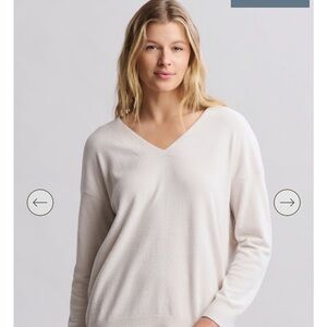 Barefoot Dreams Soft Cream V-Neck Sweater